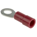 RS PRO Insulated Ring Terminal, Vinyl Insulation, 4.3 mm Stud Size, 22 to 16 AWG Wire Size, Copper Tin-Plated 178-7270