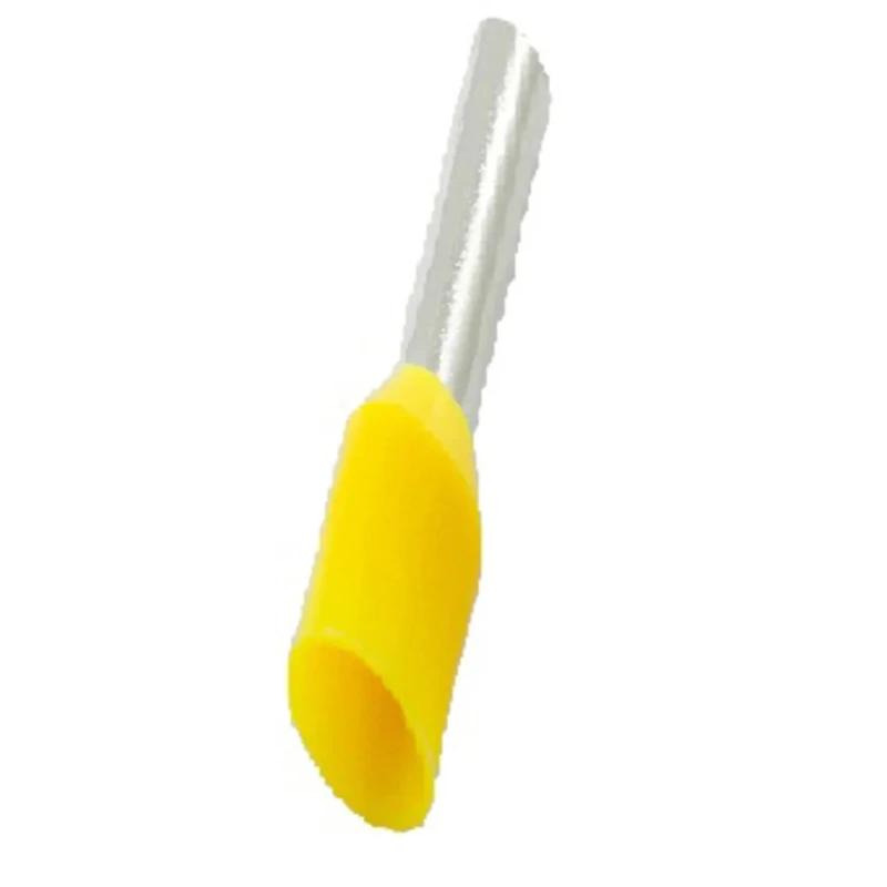 RS PRO Insulated Crimp Bootlace Ferrule 6 mm Pin Length 1.1 mm Pin Diameter Yellow 24 AWG to 24 AWG Wire Size 178-7282