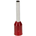 RS PRO Insulated Crimp Bootlace Ferrule, 10 mm Pin Length, 1.7 mm Pin Diameter, Red, 18 AWG Wire Size 178-7302