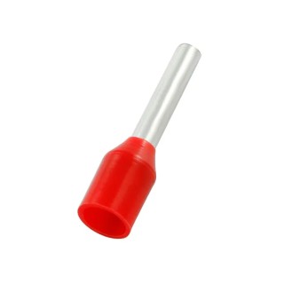 RS PRO Insulated Crimp Bootlace Ferrule, 10 mm Pin Length, 2 mm Pin Diameter, Red, for 16 AWG Wire Size 178-7311