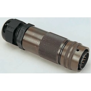 Amphenol Socapex MIL Spec Circular Connector Nickel Alloy Straight 19 Way Cable Male Contacts Shell Size 14 45106A1419PPG50