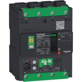 Schneider Electric ComPact Compact NSXm Molded Case Circuit Breaker 4-Pole 25A 16kA Breaking Capacity DIN Rail LV426705