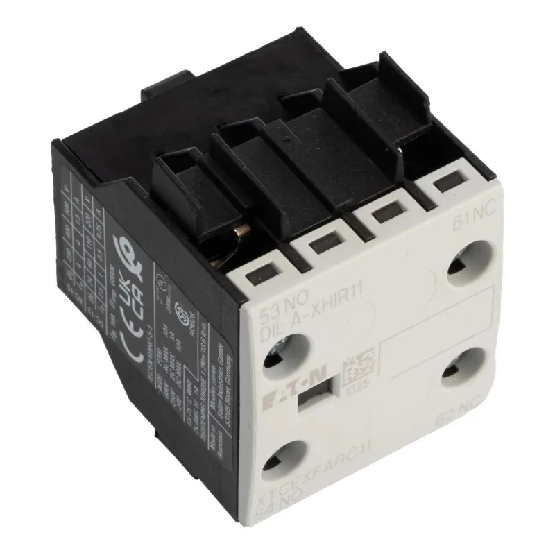 Eaton Auxiliary Contact, 2 Contact, 1 NO/1 NC, Front Fixing, 16 A, 220 V DC, 500 V AC, 110140 DILA-XHIR11