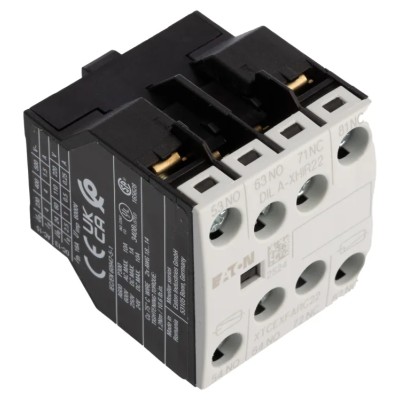 Eaton Auxiliary Contact, 4 Contact, 2 NC/2 NO, DILA Series, Front Fixing, 16 A, 220 V dc, 500 V ac, Model 139580 DILA-XHIR22
