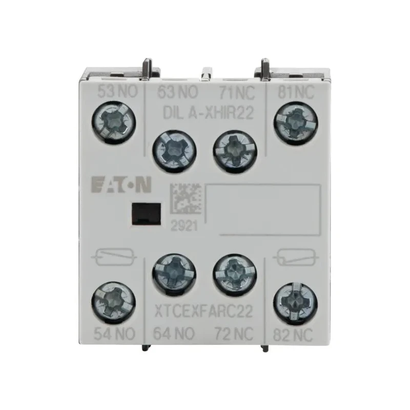 Eaton Auxiliary Contact, 4 Contact, 2 NC/2 NO, DILA Series, Front Fixing, 16 A, 220 V dc, 500 V ac, Model 139580 DILA-XHIR22