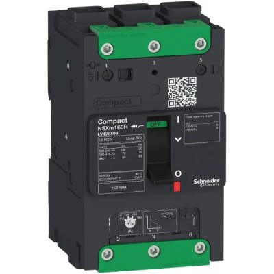 Schneider Electric ComPact NSXm Molded Case Circuit Breaker 3-Pole 40A 50kA Breaking Capacity DIN Rail LV426403