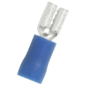 RS PRO Blue Insulated Female Spade Connector, Crimp Termination, 0.5 x 4.75 mm Tab Size 16 AWG to 14 AWG 178-8281