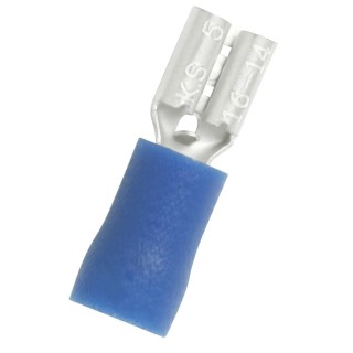 RS PRO Blue Insulated Female Spade Connector, Crimp Termination, 0.5 x 4.75 mm Tab Size 16 AWG to 14 AWG 178-8281