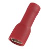 RS PRO Red Insulated Female Crimp Spade Connector, 0.8 x 4.75 mm Tab Size, 22 AWG to 16 AWG, Brass, Vinyl 178-8285