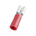 RS PRO Red Insulated Female Spade Connector, Crimp, 0.8 x 4.75 mm Tab Size, 22 AWG to 16 AWG, Vinyl Insulation 178-8280