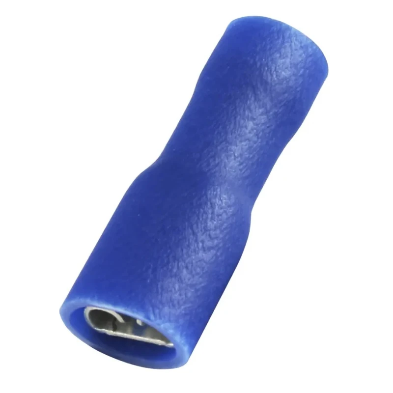 RS PRO Blue Insulated Female Spade Connector, Crimp Termination, 0.5 x 4.75 mm Tab Size, 16 AWG to 14 AWG, Vinyl 178-8286