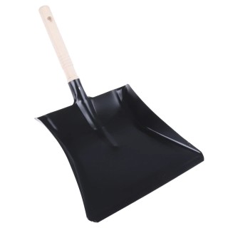 RS PRO Snow Shovel Hand Shovel Metal Blade Width 120 mm Wooden Handle Black 178-7701