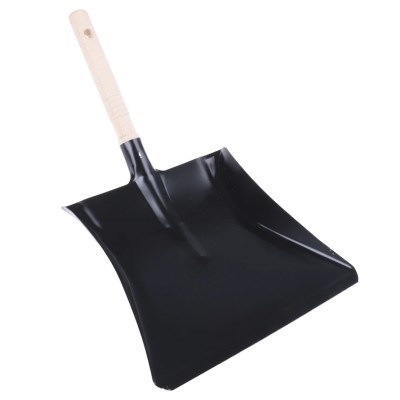 RS PRO Snow Shovel Hand Shovel Metal Blade Width 120 mm Wooden Handle Black 178-7701
