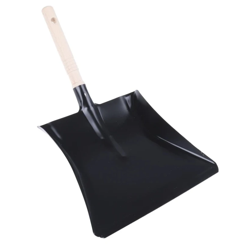 RS PRO Snow Shovel Hand Shovel Metal Blade Width 120 mm Wooden Handle Black 178-7701