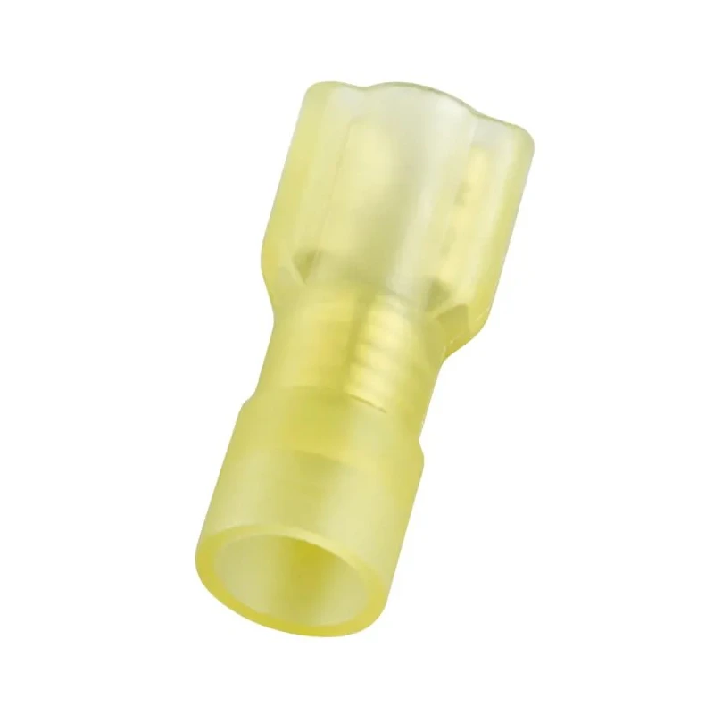 RS PRO Yellow Insulated Female Spade Connector, Crimp, 0.8 x 6.35 mm Tab Size, 12 AWG to 10 AWG 178-8291