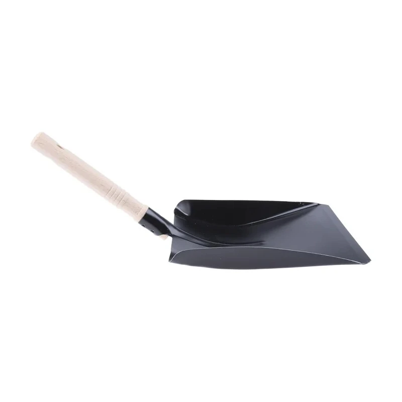 RS PRO Snow Shovel Hand Shovel Metal Blade Width 120 mm Wooden Handle Black 178-7701