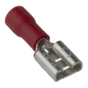 RS PRO Red Insulated Female Spade Connector Crimp 0.8 x 6.35 mm Tab Size 22 AWG to 16 AWG 178-8328
