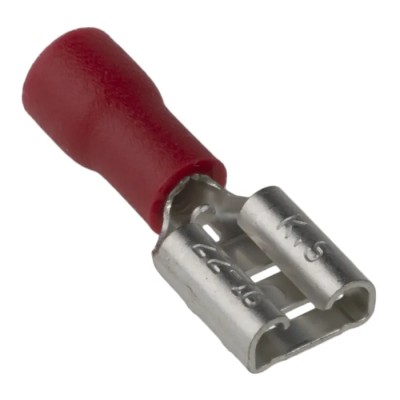 RS PRO Red Insulated Female Spade Connector Crimp 0.8 x 6.35 mm Tab Size 22 AWG to 16 AWG 178-8328