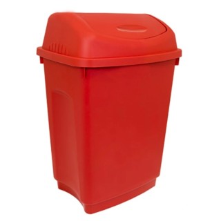 RS PRO 50L Red Flip Plastic Waste Bin United Kingdom 410mm Width 600mm Height 330mm Depth 178-7699