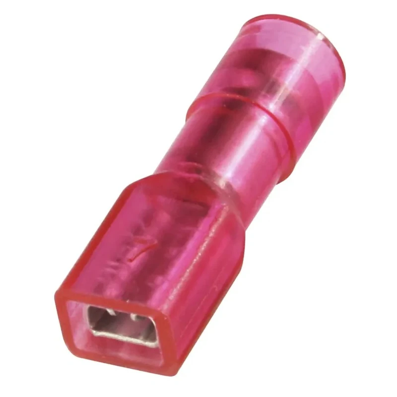 RS PRO Red Insulated Female Spade Connector, Crimp, 0.5 x 2.8 mm Tab Size, 22 AWG to 16 AWG 178-8292