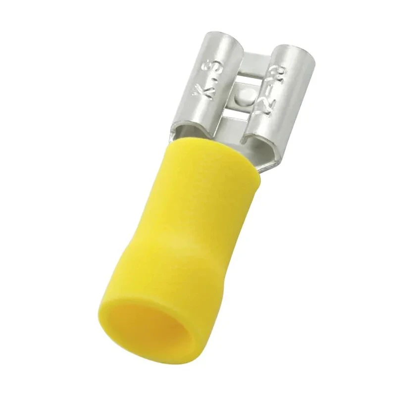 RS PRO Yellow Insulated Female Spade Connector Crimp 0.8 x 6.35 mm Tab Size 12 AWG to 10 AWG 178-8333
