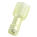 RS PRO Yellow Insulated Male Spade Connector, Crimp Termination, 0.8 x 6.35 mm Tab Size, 12 AWG to 10 AWG 178-8377