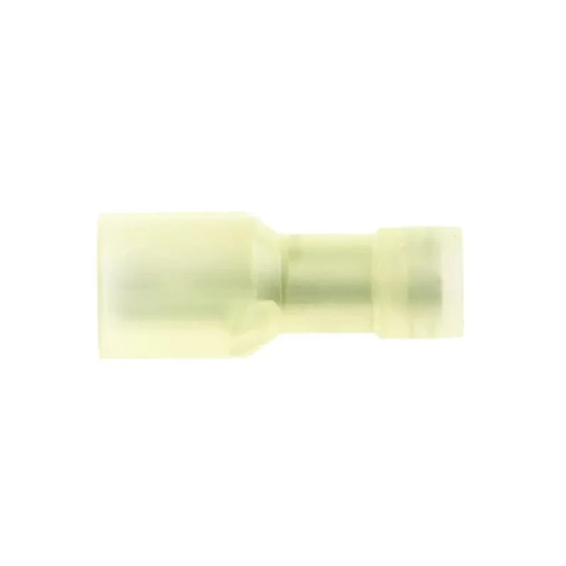 RS PRO Yellow Insulated Male Spade Connector, Crimp Termination, 0.8 x 6.35 mm Tab Size, 12 AWG to 10 AWG 178-8377