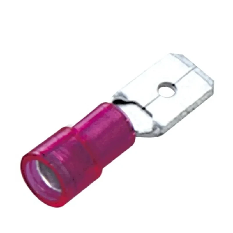 RS PRO Red Insulated Male Spade Connector Crimp 0.8 x 6.35 mm Tab Size 22 AWG to 16 AWG 178-8378