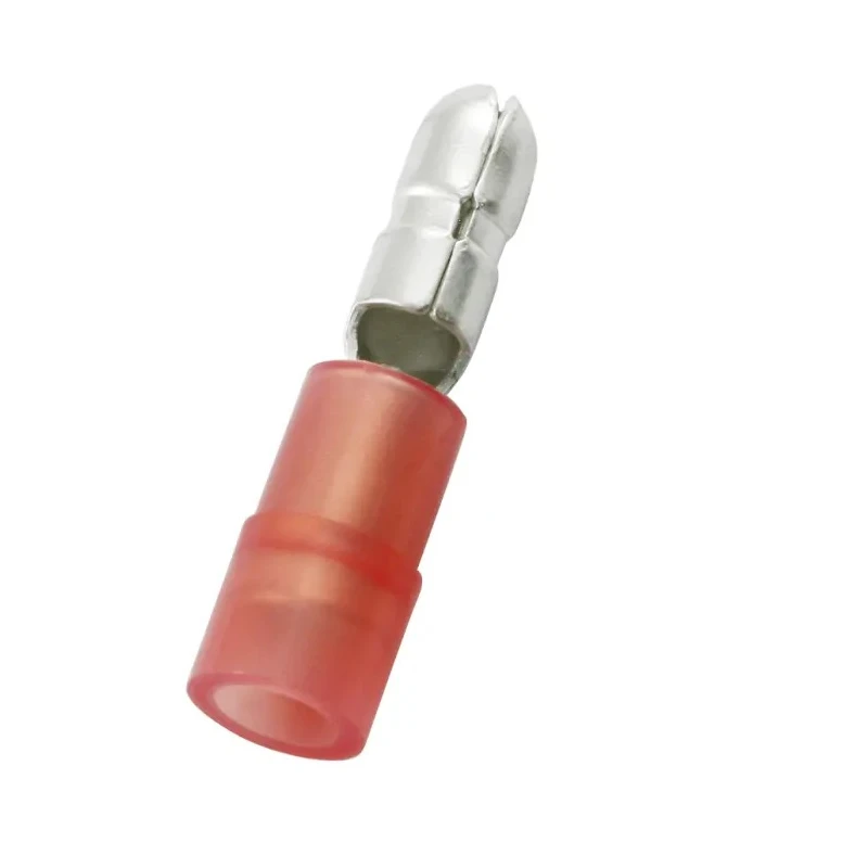 RS PRO Insulated Red Crimp Bullet Connector 22 AWG to 16 AWG, 4 mm Bullet Diameter Male 178-8389