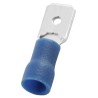 RS PRO Blue Insulated Male Spade Connector Crimp 0.8 x 6.35 mm Tab Size 16 AWG to 14 AWG 178-8383