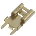 RS PRO Gold Uninsulated Male Spade Connector Solder Type 6.35 x 0.6 mm Tab Size 178-8410