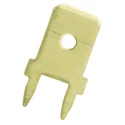 RS PRO Gold Uninsulated Male Spade Connector, Solder, 6.35 x 0.8 mm Tab Size 178-8409