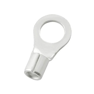 RS PRO Uninsulated Ring Terminal 4.3 mm Stud Size 14 AWG 12 AWG Wire Size Grey 178-8609