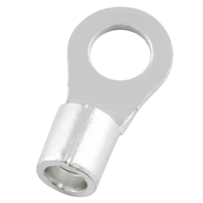 RS PRO Uninsulated Ring Terminal, 3.7 mm Stud Size, 12 AWG to 10 AWG Wire Size, Copper Contact with Tin Plating 178-8614