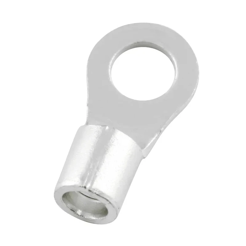 RS PRO Uninsulated Ring Terminal, 3.7 mm Stud Size, 12 AWG to 10 AWG Wire Size, Copper Contact with Tin Plating 178-8614