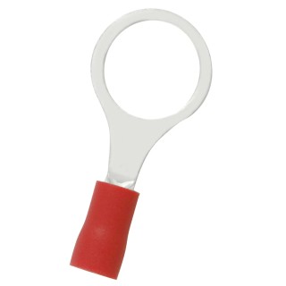 RS PRO Insulated Ring Terminal, Vinyl Insulation, Red, 10.5 mm Stud Size, 22 AWG to 16 AWG Wire Size 178-8657