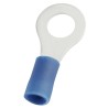 RS PRO Insulated Ring Terminal 6.4 mm Stud Size for 16 AWG 14 AWG Wire Blue Vinyl Insulation 178-8662