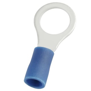 RS PRO Insulated Ring Terminal 8.4 mm Stud Size 16 AWG 14 AWG Wire Size Blue 178-8663