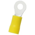 RS PRO Insulated Ring Terminal 4.3 mm Stud Size 12 AWG to 10 AWG Wire Size Yellow Vinyl Insulation 26mm Overall 178-8667