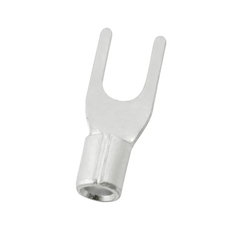 RS PRO Uninsulated Fork Terminal 16 AWG to 14 AWG 4.3 mm Stud Size Silver 178-8702