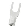RS PRO Uninsulated Fork Terminal 16 AWG to 14 AWG 4.3 mm Stud Size Silver 178-8702