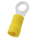 RS PRO Insulated Ring Terminal, 5.3 mm Stud Size, 12 AWG - 10 AWG Wire Size, Vinyl Insulation, Copper Contact 178-8668