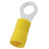 RS PRO Insulated Ring Terminal, 5.3 mm Stud Size, 12 AWG - 10 AWG Wire Size, Vinyl Insulation, Copper Contact 178-8668