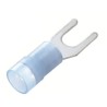 RS PRO Insulated Fork Terminal, 16 AWG to 14 AWG Wire Size, 5.3 mm Stud Size, Nylon Insulation, Blue, Copper 178-8707