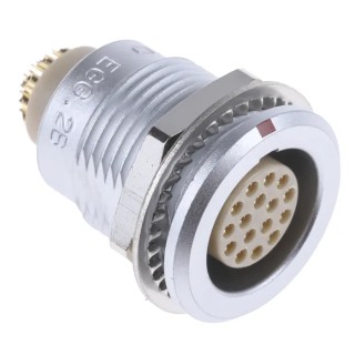 LEMO Circular Connector 16 Contacts Panel Mount 18 mm Socket Female IP50 2B Series EGG.2B.316.CLL
