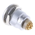 LEMO Circular Connector 16 Contacts Panel Mount 18 mm Socket Female IP50 2B Series EGG.2B.316.CLL
