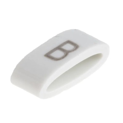 HellermannTyton Slide-On Cable Marker Black Pre-Printed Legend "B" for 1.8 to 6.3 mm Cable Diameter HODS85