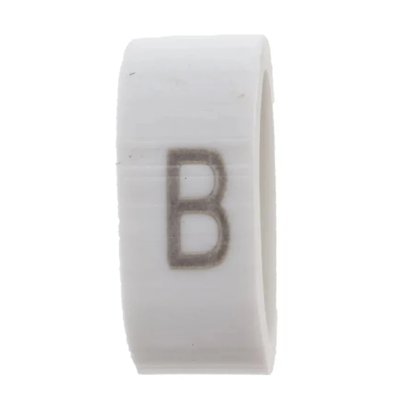 HellermannTyton Slide-On Cable Marker Black Pre-Printed Legend "B" for 1.8 to 6.3 mm Cable Diameter HODS85