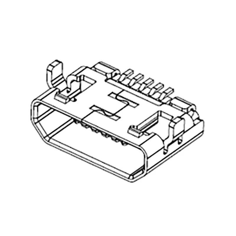Molex Right Angle Surface Mount Female USB Type B Connector USB 2.0 1 Port 30V 1.8A 105164-0001