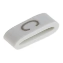 HellermannTyton Slide-On Cable Marker Pre-Printed "C", Black Legend on White PVC, 1.8 mm to 6.3 mm Cable Diameter HODS85